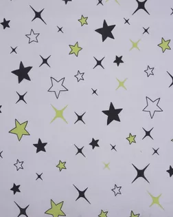 Поплин 150 ш. 105 гр. Звездопад серо-салатовый рис. 7540/10 арт. ПДУ-44-1-Б00409.018