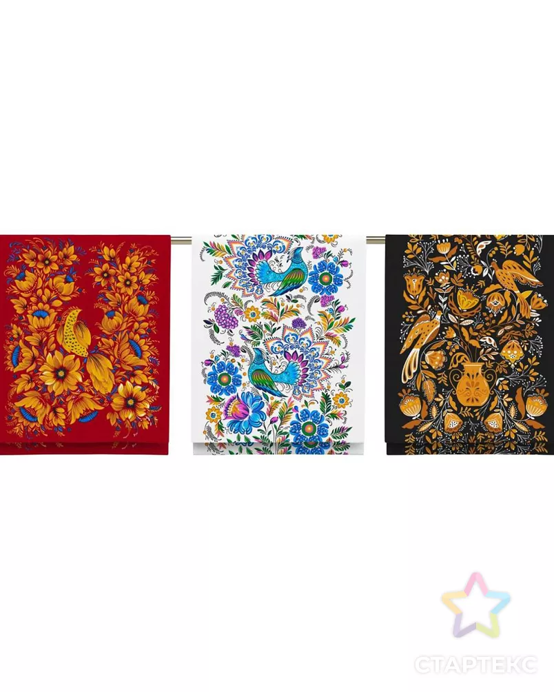 Народные мотивы (Рогожка набивная) арт. РЖК-358-1-1949.105 - рис. 1