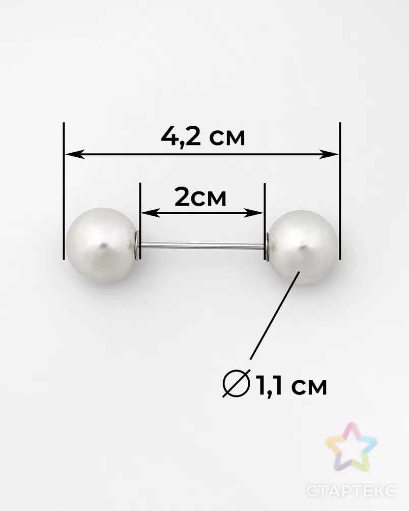 Булавка декоративная р.1,1x4,2 см арт. БЖБУ-31-4-48636.004 - рис. 2