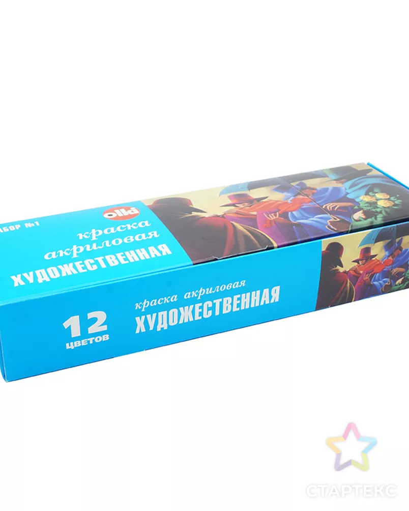 3480 Набор акриловых красок, художественные №1, 12цветов, Olki арт. АРС-50394-1-АРС0000837497 - рис. 2