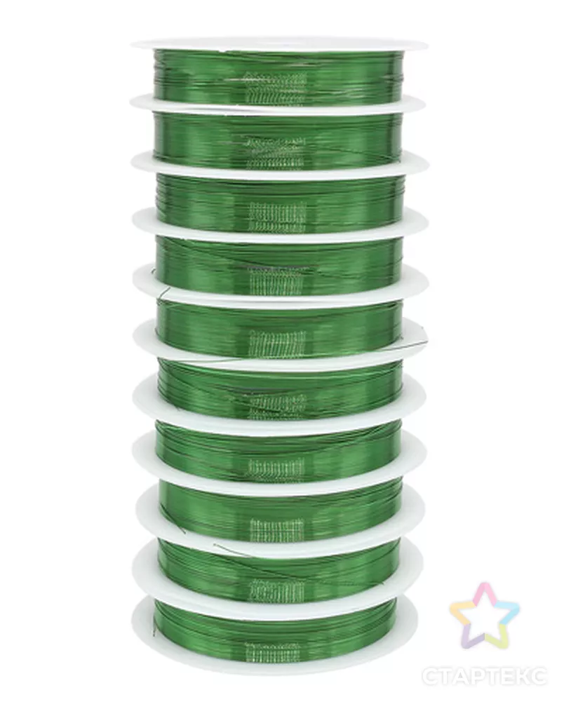 0215-2550 Проволока на катушке 09Е04, 0,3мм*10 м (зеленый) арт. АРС-20627-1-АРС0000839214 - рис. 1