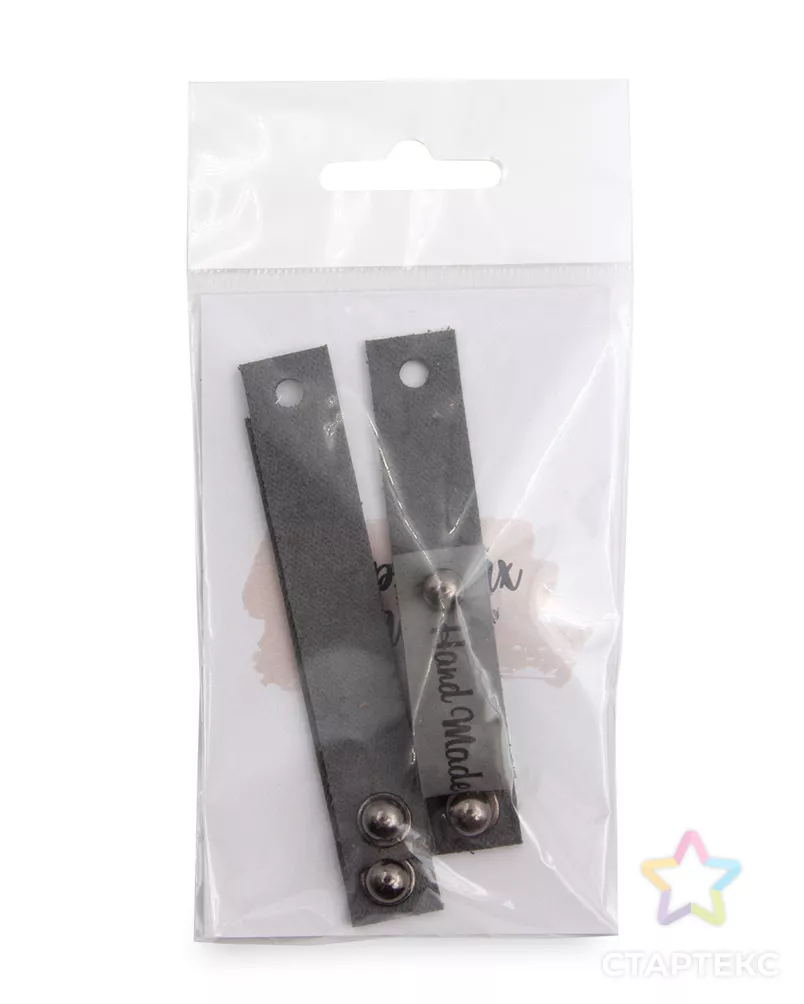 Кожаная бирка с кнопкой 'Hand Made' арт. АРС-24291-1-АРС0001229987 - рис. 3
