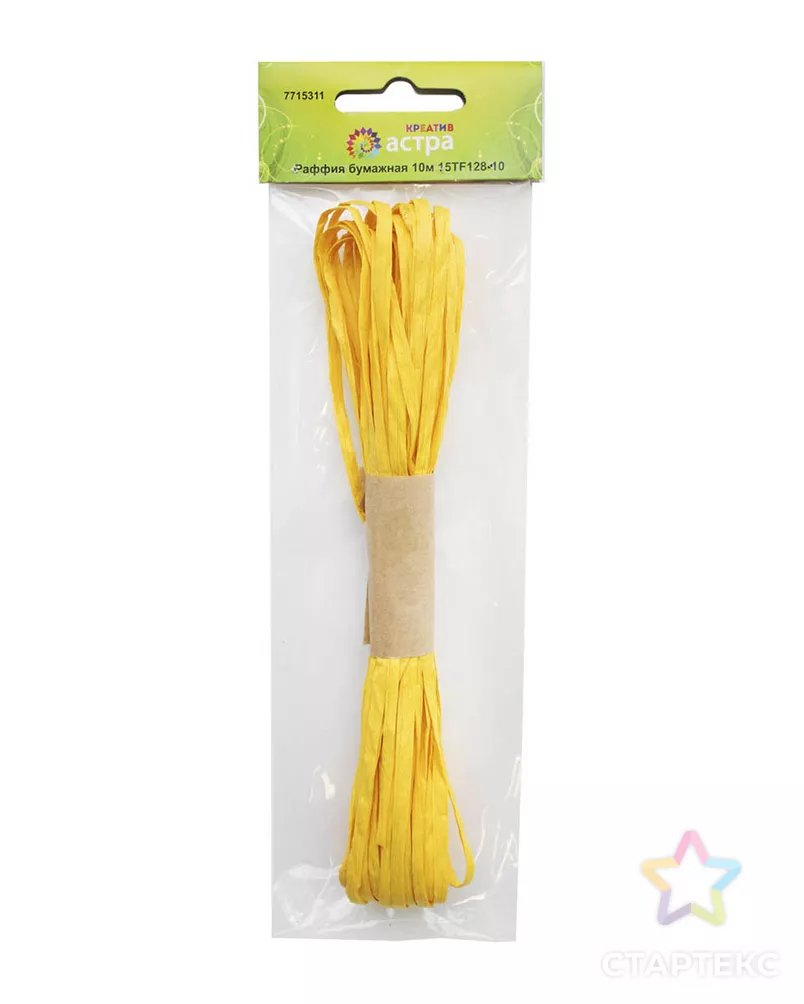 15TF128-10 Рафия бумажная Астра креатив,10м/уп (желтый) арт. АРС-27825-1-АРС0001091812 - рис. 2