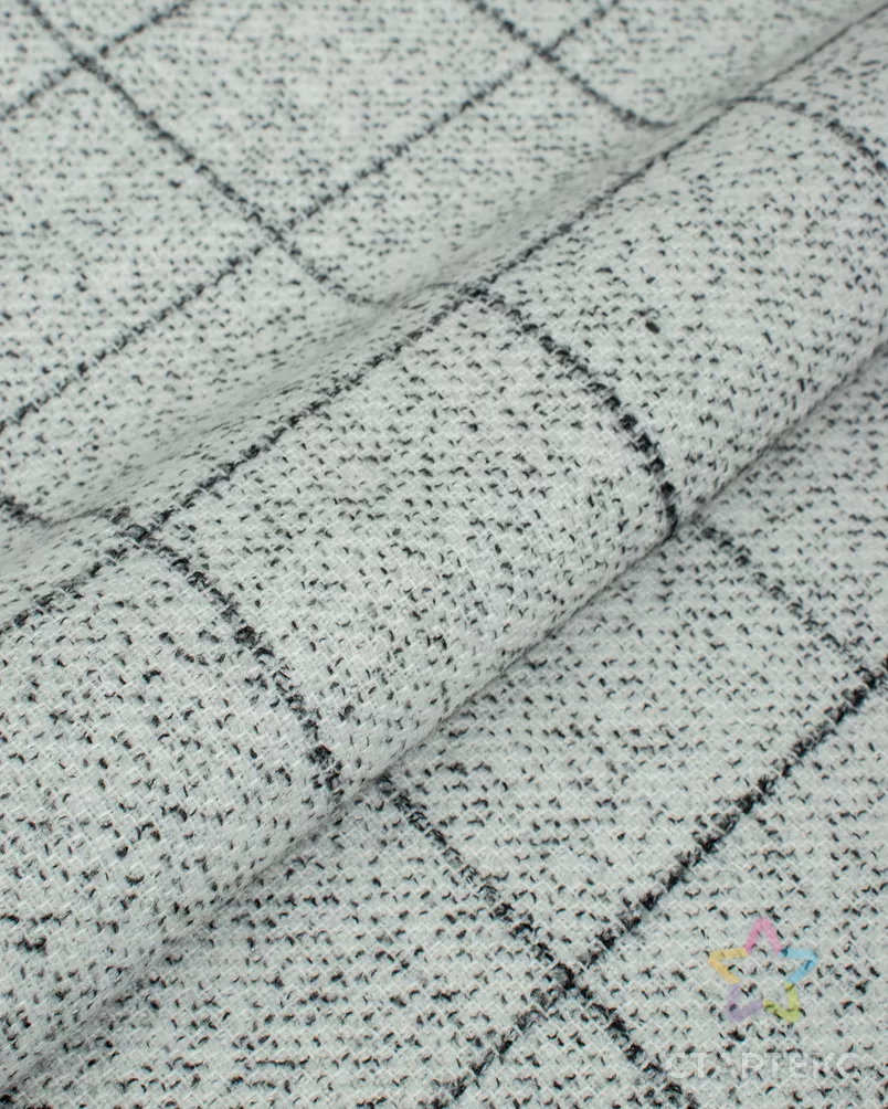 Костюмный твид жаккард "клетка" арт. ККЛ-351-1-25673.002 - рис. 1