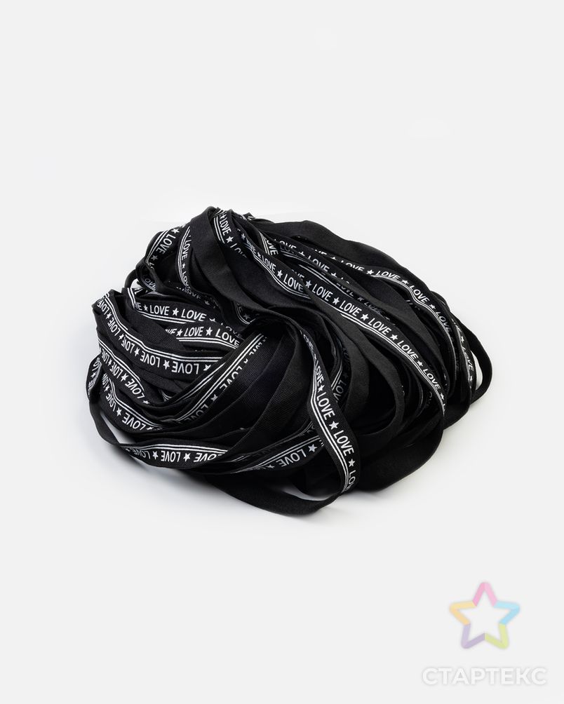 Лента лампас ш.2см (50м+/-3м) "LOVE"  черный / белый арт. ТЛ-241-1-47347 - рис. 5