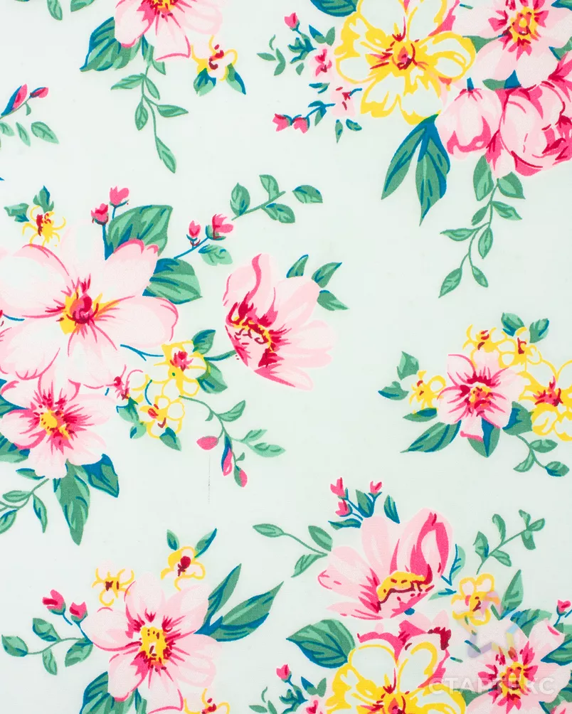 Поплин-стрейч принт цветы арт. РБ-165-1-21543.005 - рис. 2