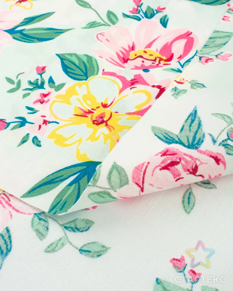 Поплин-стрейч принт цветы арт. РБ-165-1-21543.005 - рис. 3