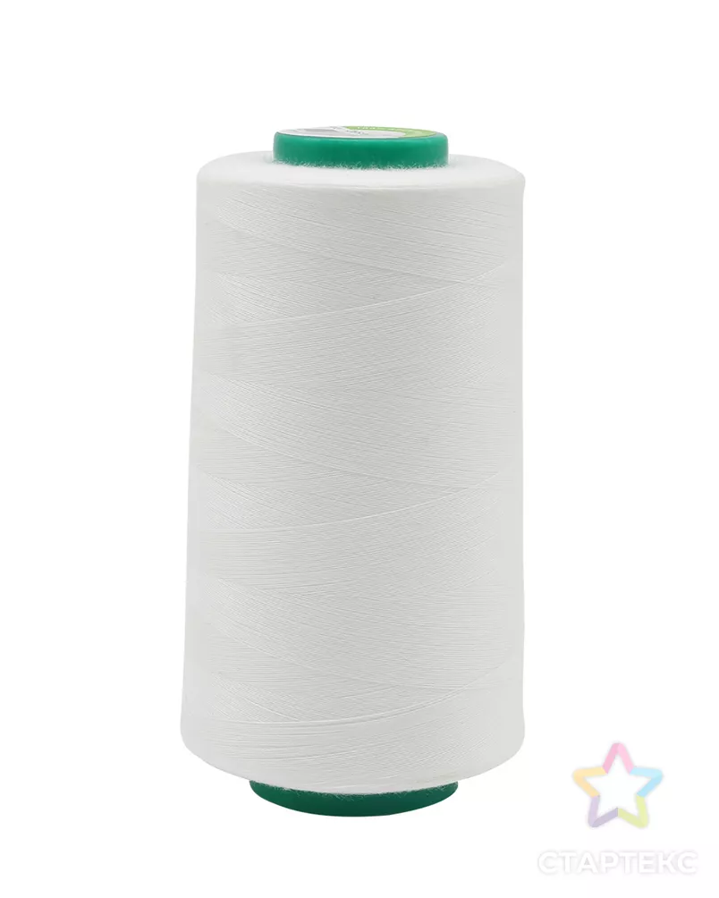 Универсальная швейная нить 50/2, 5000ярд, 100%пэ, Bestex (К029 белый) арт. НИ2-207-1-48677 - рис. 1