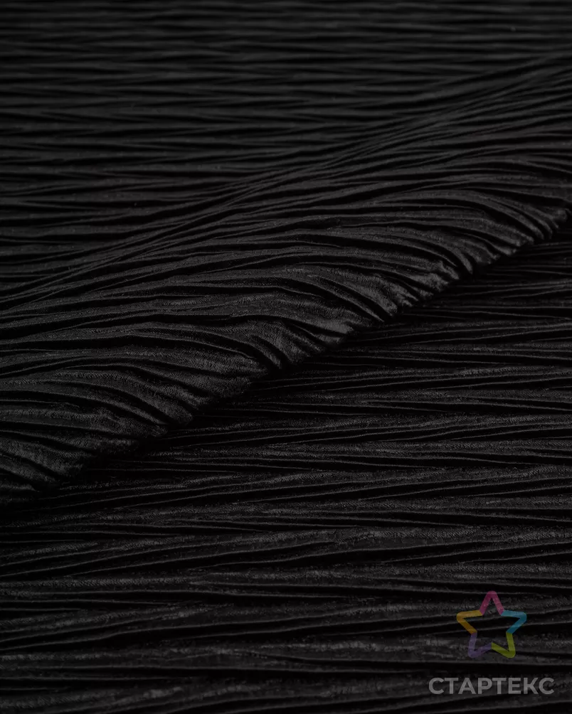 Шелк  плиссе "Шоколад" арт. ПШ-115-1-25342.001 - рис. 1