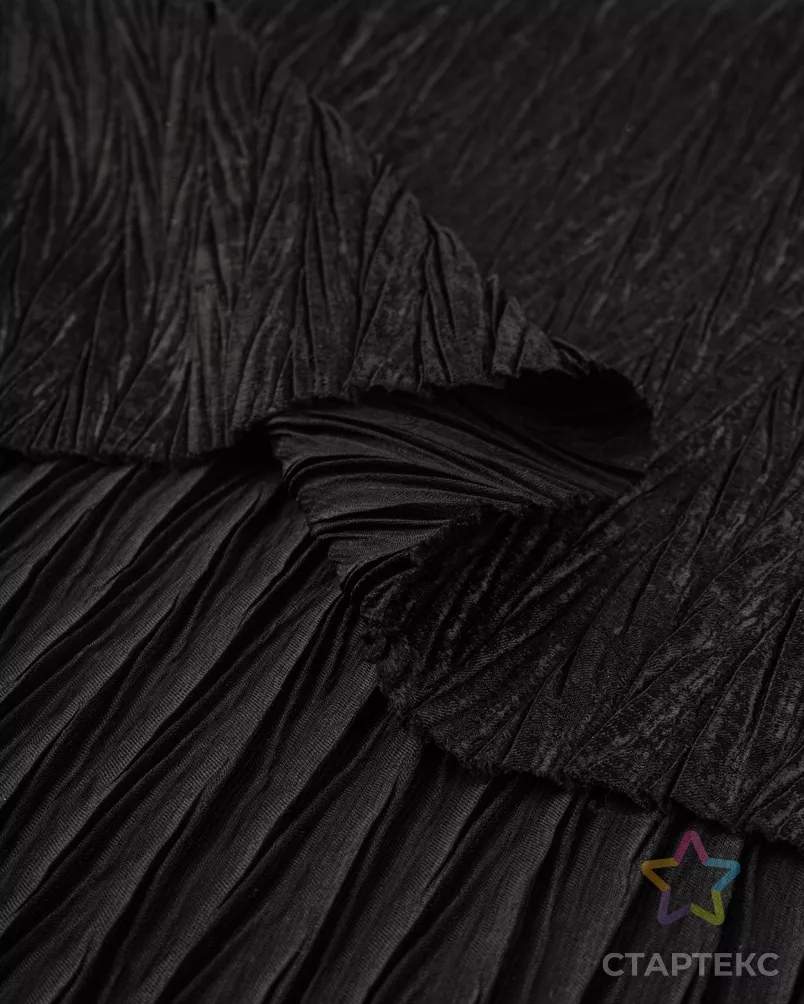 Шелк  плиссе "Шоколад" арт. ПШ-115-1-25342.001 - рис. 6