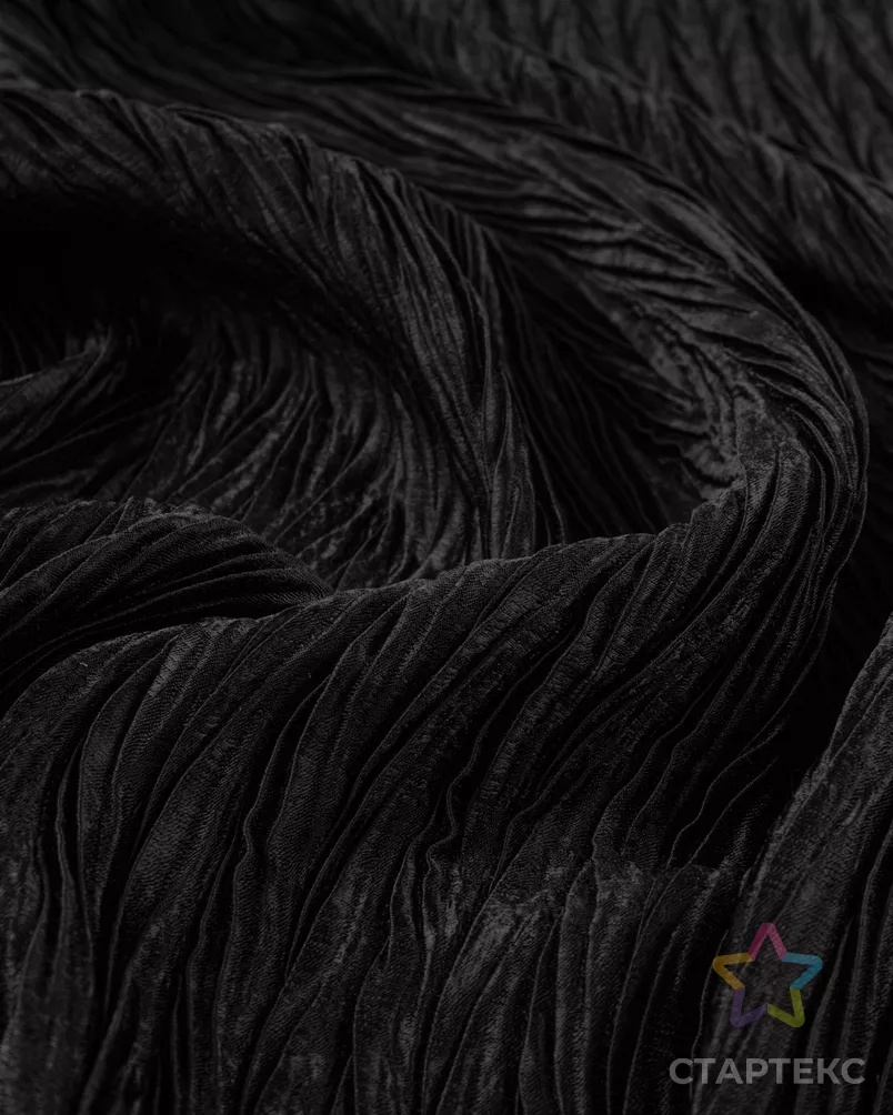 Шелк  плиссе "Шоколад" арт. ПШ-115-1-25342.001 - рис. 4