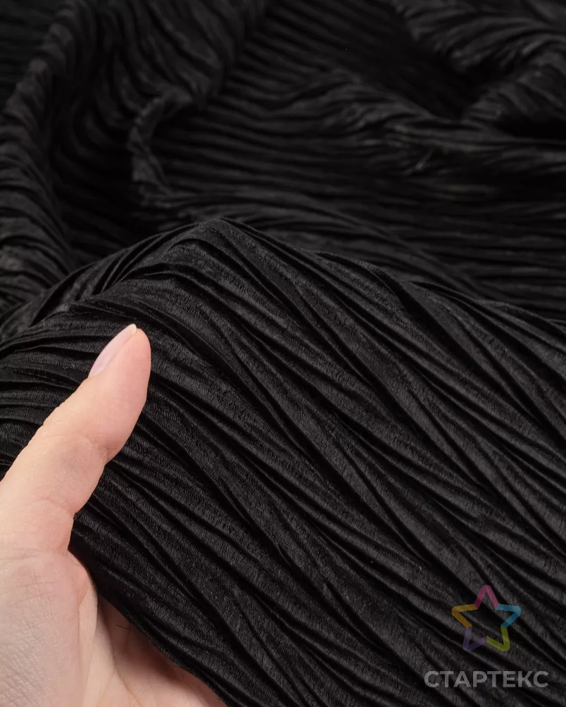 Шелк  плиссе "Шоколад" арт. ПШ-115-1-25342.001 - рис. 5