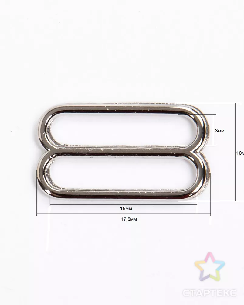 Рамка металлическая 15мм металл ZAMAK (цинко-алюминиевый сплав), 100шт арт. ПРС-4500-1-ПРС0001324 - рис. 1