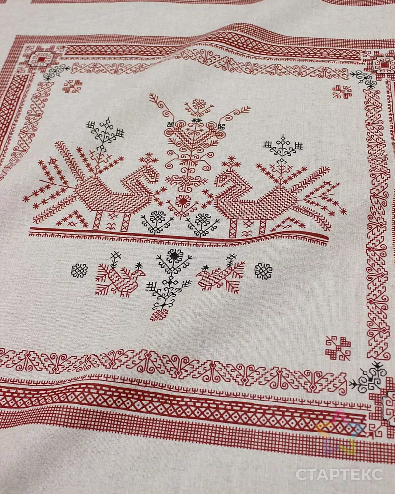 Салфетка Коники (Полулен скатертный) арт. ПЛС-79-1-1543.022 - рис. 1