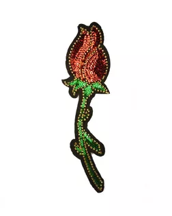 Аппликация пришивная c пайетками и бисером, "Роза", цвет разноцветный, тип 2686АП арт. ССФ-1471-1-ССФ0017586141