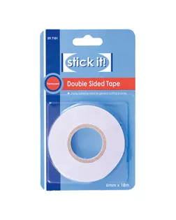 Клейкая лента, двусторонняя, STICK IT, 6 мм х 18 м арт. ГЕЛ-13516-1-ГЕЛ0053173