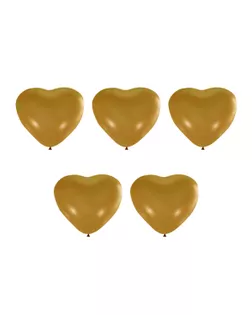 "BOOMZEE" BWHZ-30 Набор воздушных фигурных шаров "Сердце" 30 см 5 шт. хром золотой арт. ГММ-115557-1-ГММ110529182044