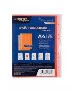 "Expert Complete" Premier Файл-вкладыш, цветной A4 20 шт. 35 мкм матовый оранжевый ЕС220670122 арт. ГММ-115345-3-ГММ111401512814