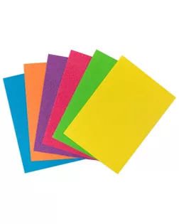 "Лео" DPK-01 Пенка декоративная 21 x 29.7 см 6 шт №03 ассорти с блестками_неоновые цв. арт. ГММ-109285-3-ГММ114977441484