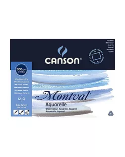 "Canson" Альбом для акварели 300 г/м2 24 х 32 см склейка с четырех сторон 12 л. арт. ГММ-117830-1-ГММ124959339604