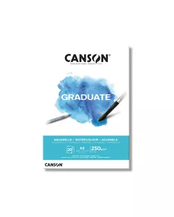 "Canson" Альбом для акварели "Graduate" 250 г/м2 A5 14.8 х 21 см склейка с одной стороны 20 л. арт. ГММ-117832-1-ГММ125137274204