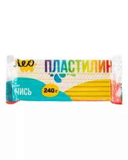 "Лео" "Учись" Пластилин классический, группа 1 LNMC-240 240 г ( в пакете ) 5 шт 1 цв. желтый арт. ГММ-119253-3-ГММ125151396704