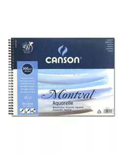 "Canson" Альбом для акварели 300 г/м2 24 х 32 см на спирали 12 л. арт. ГММ-117838-1-ГММ125415774464