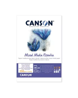 "Canson" Альбом для акварели ESSENTIA MIX MEDIA 250 г/м2 21 х 29.7 см склейка с одной стороны 30 л. арт. ГММ-117850-1-ГММ125558354644