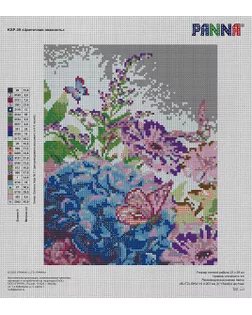 Канва/ткань с рисунком "PANNA" Канва с печатью M KSP-09 "Цветочная нежность" арт. ГММ-118576-1-ГММ142621458434