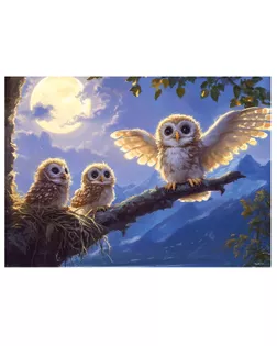 "ФРЕЯ" Пазл 80 элемент. PZL-80/16 Совята учатся летать арт. ГММ-119673-10-ГММ143179109634