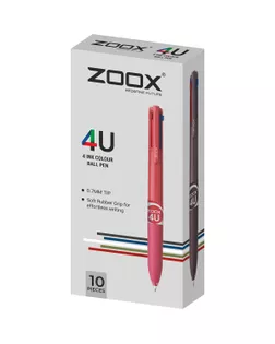 "ZOOX" Ручка шариковая автоматическая 4U 10 шт. арт. ГММ-120067-1-ГММ149773593804