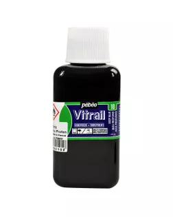 "PEBEO" Краска для стекла и металла Vitrail лаковая прозрачная 250 мл 053-010 т. синий арт. ГММ-119684-1-ГММ150472476624