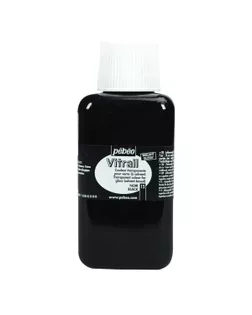 "PEBEO" Краска для стекла и металла Vitrail лаковая прозрачная 250 мл 053-015 чёрный арт. ГММ-119684-8-ГММ150472509464