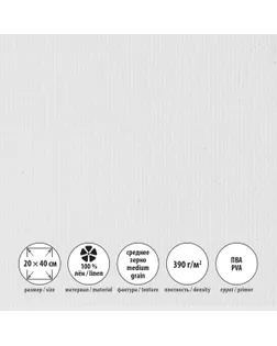 Холст грунтованный на подрамнике "NO NAME" "Ученический" УСХ-2040 100% лён 20 х 40 см 390 г/кв.м 2 шт ученический среднезернистый среднезернистый арт. ГММ-120001-1-ГММ160070361794