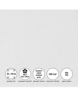 Холст грунтованный на подрамнике "NO NAME" "Ученический" УСХ-3040 100% лён 30 х 40 см 390 г/кв.м 2 шт ученический среднезернистый среднезернистый арт. ГММ-120008-1-ГММ160071777884