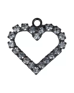 "TORIONI" PT004 Подвеска 17 х 16 мм 10 шт СК/Распродажа №06 черный никель (прозрачный) арт. ГММ-1944-2-ГММ001715575202