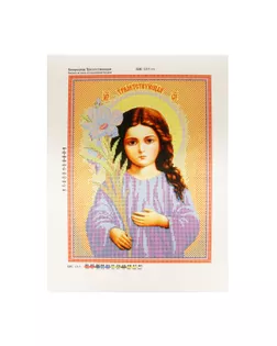 Канва/ткань с рисунком "Нова Слобода" БИС 1215 "Богородица Трилетствующая" 26 см х 35 см  арт. ГММ-118822-1-ГММ004051762442