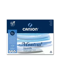 "Canson" Альбом для акварели "Мontval" 300 г/м2 24 х 32 см склейка с одной стороны 12 л. арт. ГММ-117175-1-ГММ051994434072