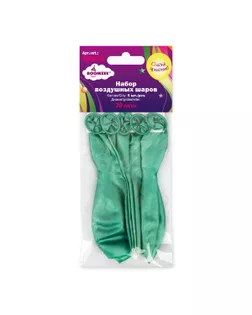 "BOOMZEE" BXMS-30 Набор воздушных шаров 30 см 5 шт 01_ хром металлик зеленый арт. ГММ-109719-1-ГММ079163846744