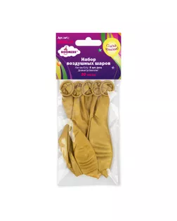 "BOOMZEE" BXMS-30 Набор воздушных шаров 30 см 5 шт 05_хром металлик золотой арт. ГММ-109719-6-ГММ079164185254