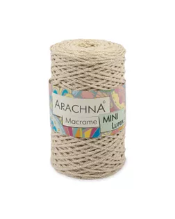 Пряжа ARACHNA "Macrame Mini Lurex" 75% хлопок, 15% полиэстер, 10% люрекс 4 шт. х 250 г 200 м арт. ГММ-110337-1-ГММ083457925174
