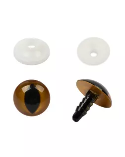 "HobbyBe" PGAS-18 Глаза с кошачьим зрачком с фиксатором d 18 мм 5 х 2 шт. золотой арт. ГММ-110157-2-ГММ085700920224