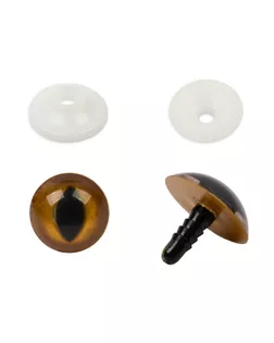 "HobbyBe" PGAS-22 Глаза с кошачьим зрачком с фиксатором d 22 мм 5 х 2 шт. золотой арт. ГММ-110158-2-ГММ085701423614