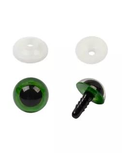 "HobbyBe" PGKS-16 Глаза кристальные с фиксатором d 16 мм 5 х 2 шт. зеленый арт. ГММ-110161-2-ГММ085702661344