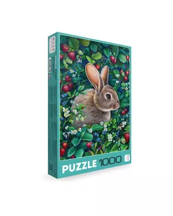 "ФРЕЯ" Пазл 1000 элемент. PZL-1000/33 Зайка в землянике арт. ГММ-100786-26-ГММ091082618314