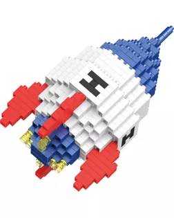 "Поделкин" PLK-02 Конструктор пластиковый №07 Ракета 337 элемент. арт. ГММ-112808-7-ГММ091424011474