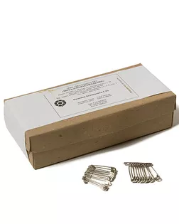 Булавки английские 1-35 С-16 №2 100 х 10 шт белый металл арт. ГММ-107780-1-ГММ001002046971