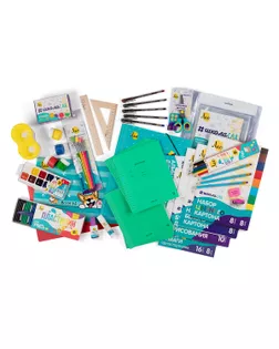 "Лео" "Учись" Подарочный набор первоклассника 58 пред. LNGIS-01 ( в картонной упаковке )  арт. ГММ-114028-1-ГММ105377940024