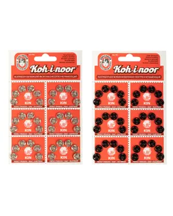 Кнопка пришивная "KOH-I-NOOR" 10 (KIN1000 №2) металл d 10 мм 6 x 6 шт. никель арт. ГММ-108251-2-ГММ000389500551