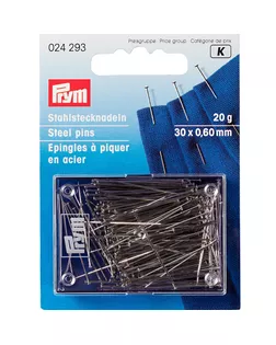 "PRYM" 024293 Булавки для закалывания сталь 20 г в блистере под серебро арт. ГММ-108535-1-ГММ064664365634
